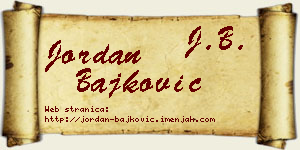 Jordan Bajković vizit kartica